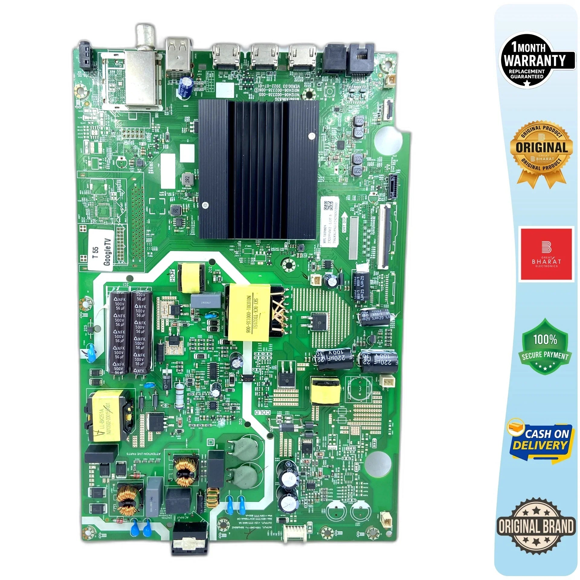 Thomson 55OPMAXGT9030 Motherboard – Thomson 55 Inch LED TV Main Board Replacement - Great Bharat Electronics