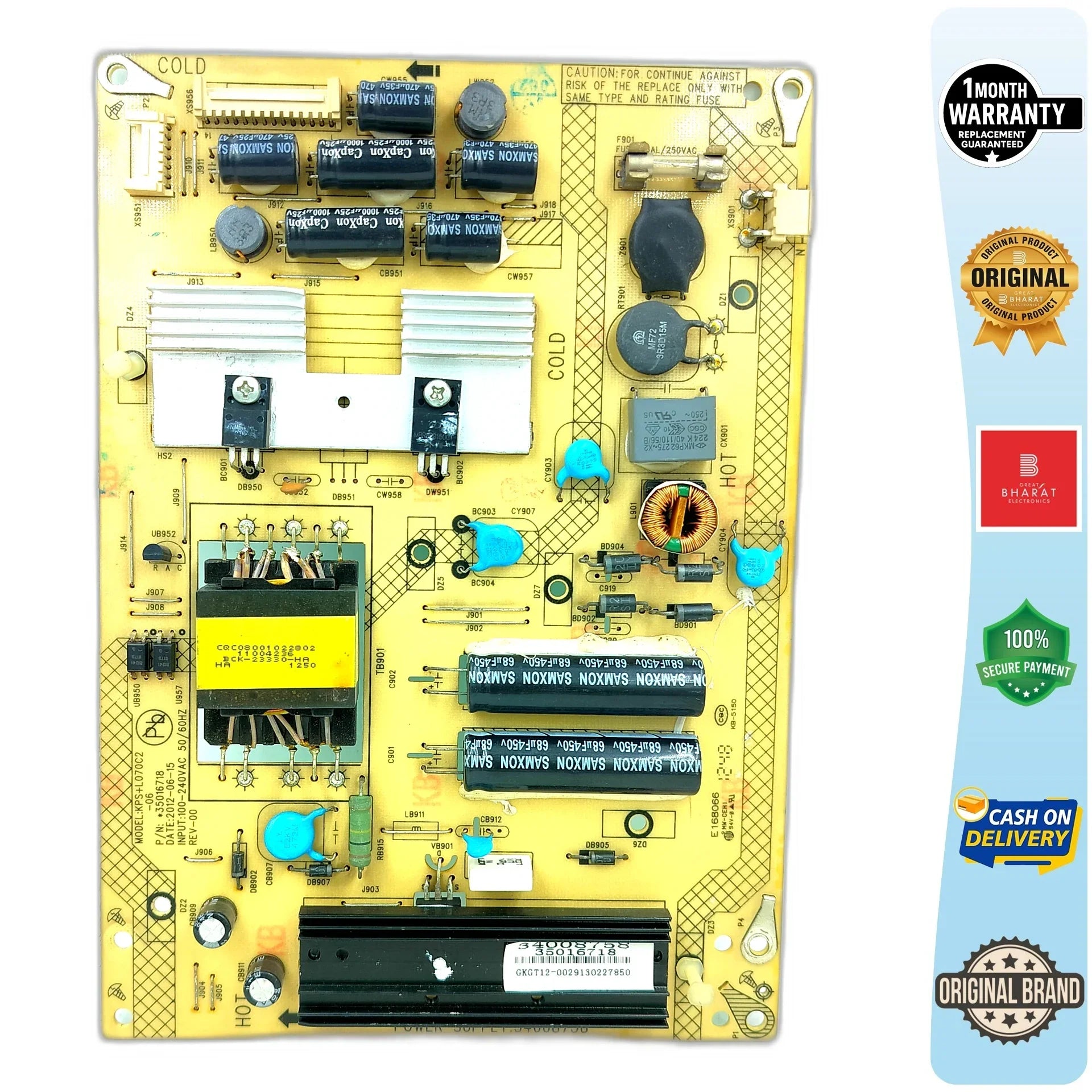Toshiba 32PT200ZE Power Supply Board – Toshiba 32 Inch LED TV SMPS Replacement - Great Bharat Electronics