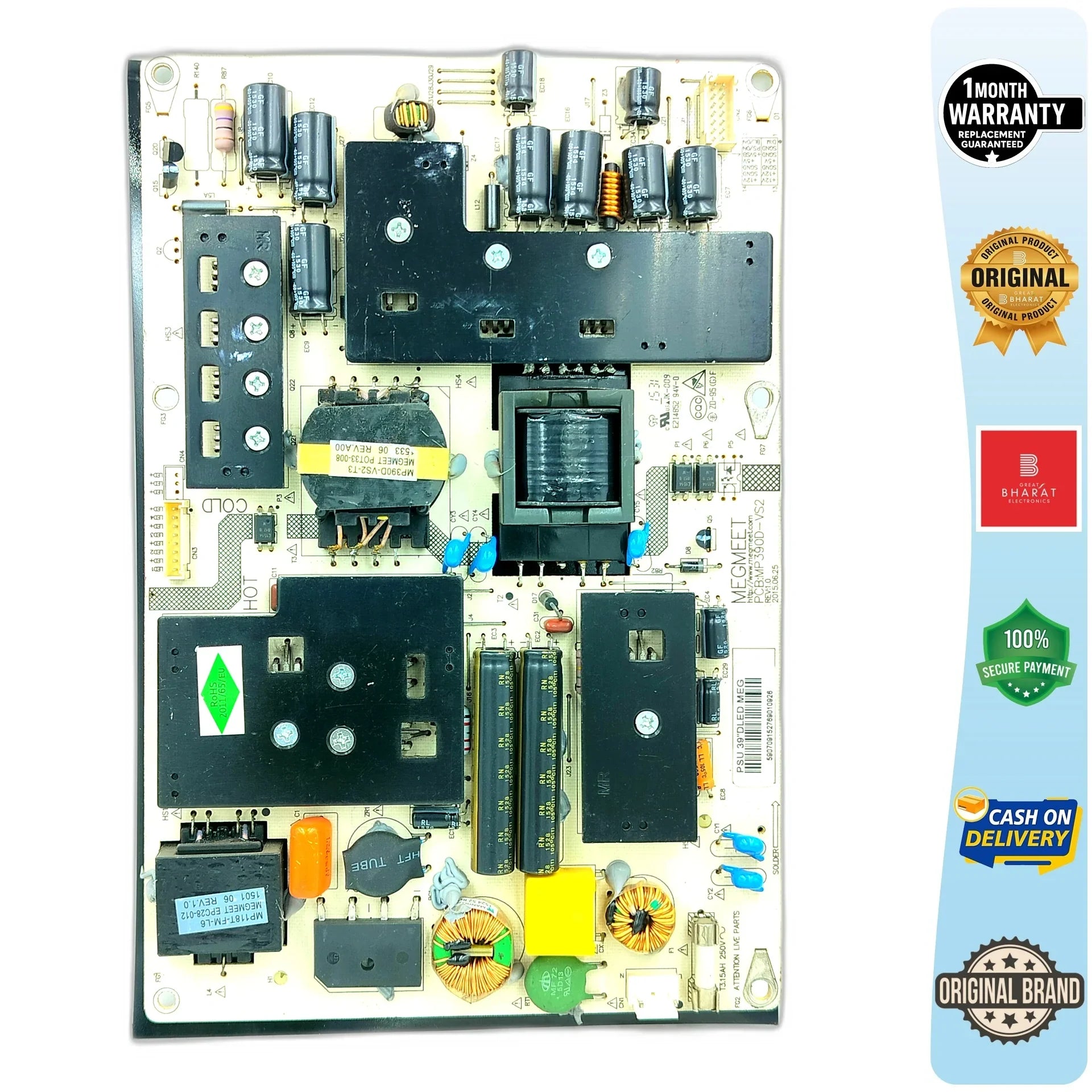 Videocon DDBTVVMR40FH17XAH Power Supply Board – Videocon 40 Inch LED TV SMPS Replacement - Great Bharat Electronics