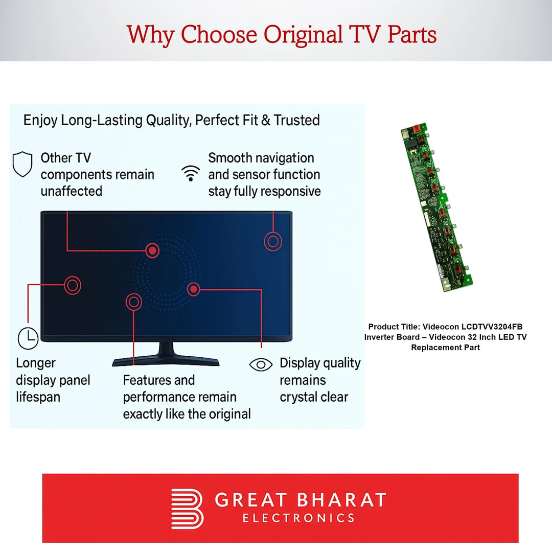 Videocon LCDTVV3204FB Inverter Board – Videocon 32 Inch LED TV Replacement Part - Great Bharat Electronics