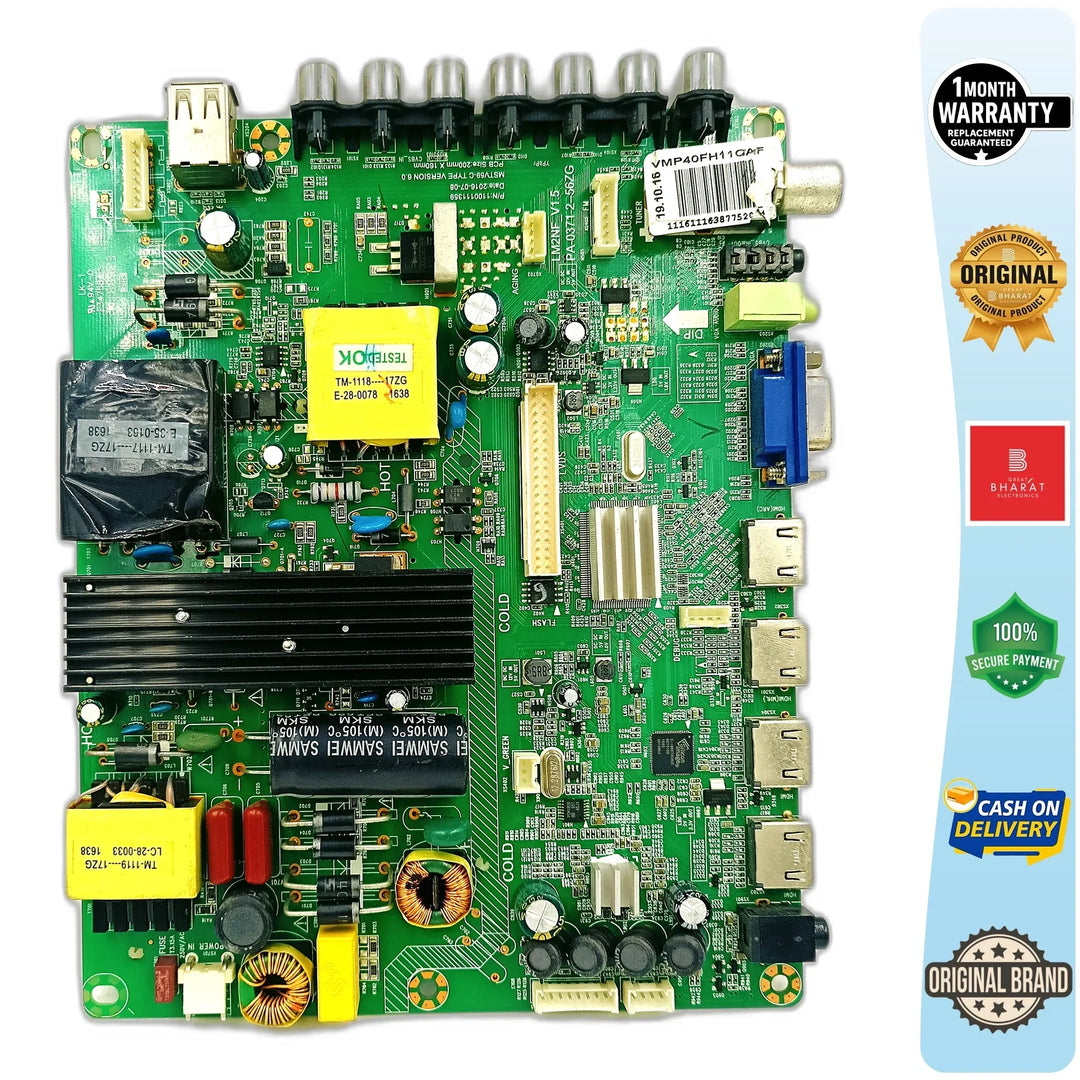 Videocon LEDTVVMP40FH11CAF Motherboard – Videocon 40 Inch LED TV Main Board Replacement - Great Bharat Electronics