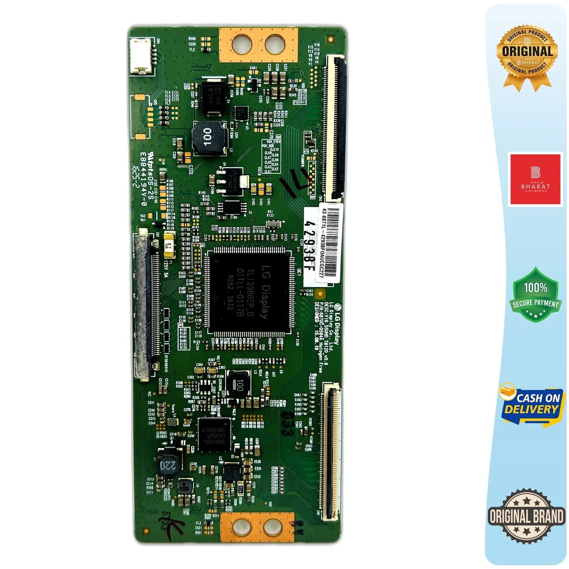 Videocon UHDTVVNV50Q549A T-Con Board – Videocon 50 Inch LED TV Replacement Part - Great Bharat Electronics