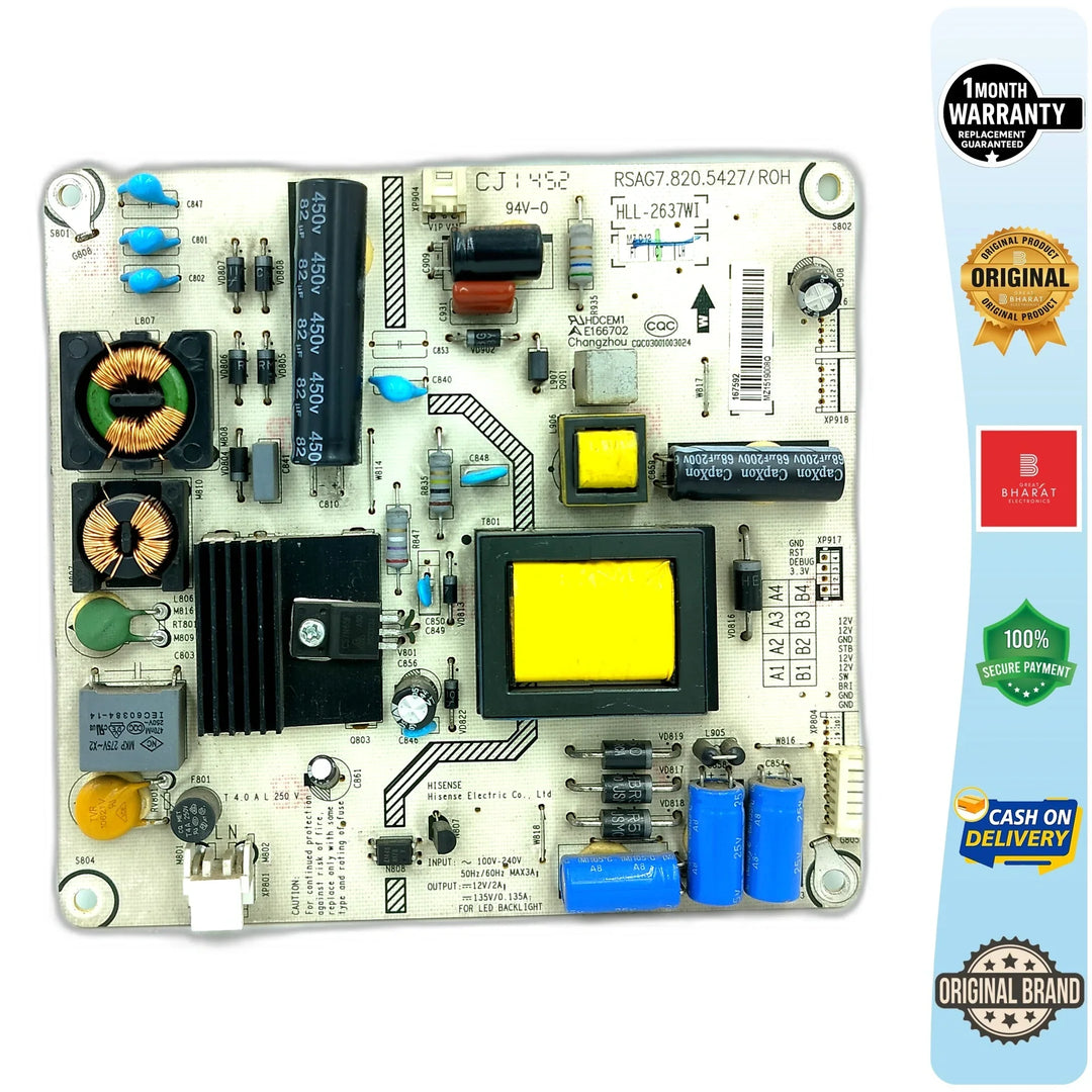 VU 32D6475 Power Supply Board – VU 32 Inch LED TV SMPS Replacement - Great Bharat Electronics