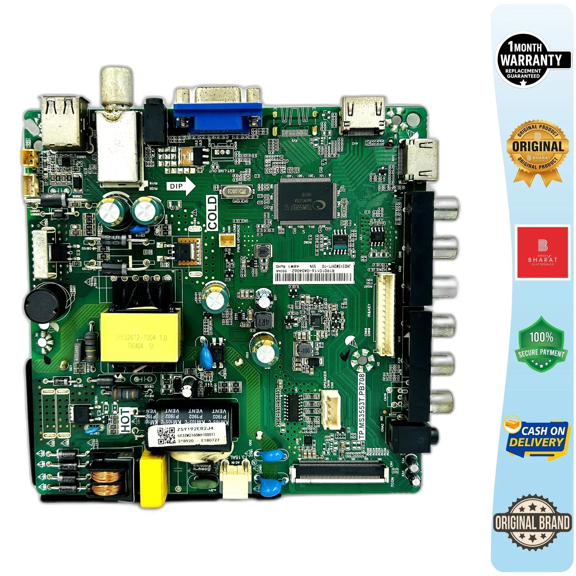 VU 32PL Motherboard – VU 32 Inch LED TV Main Board Replacement - Great Bharat Electronics