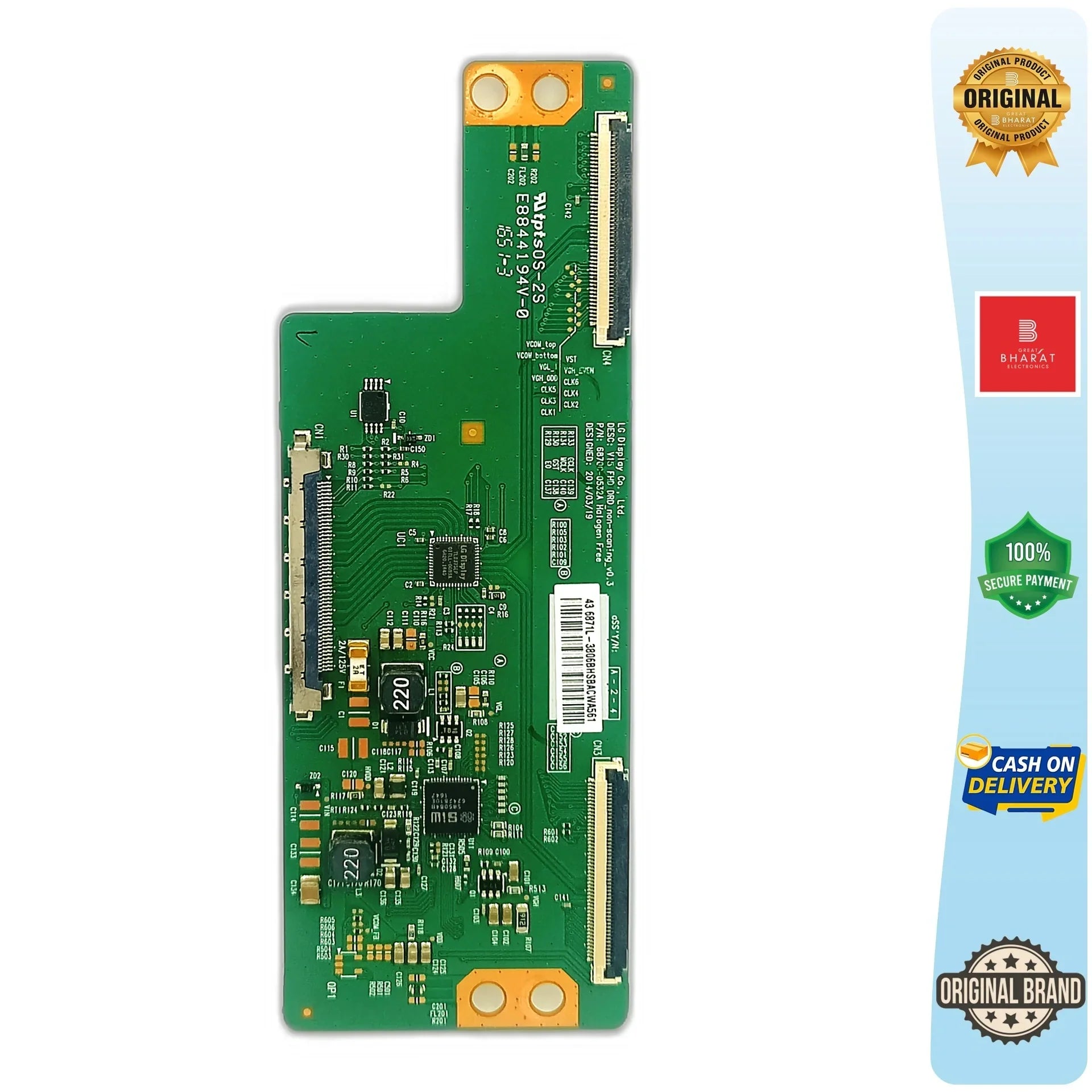VU 40D6545 T-Con Board – VU 40 Inch LED TV Replacement Part - Great Bharat Electronics