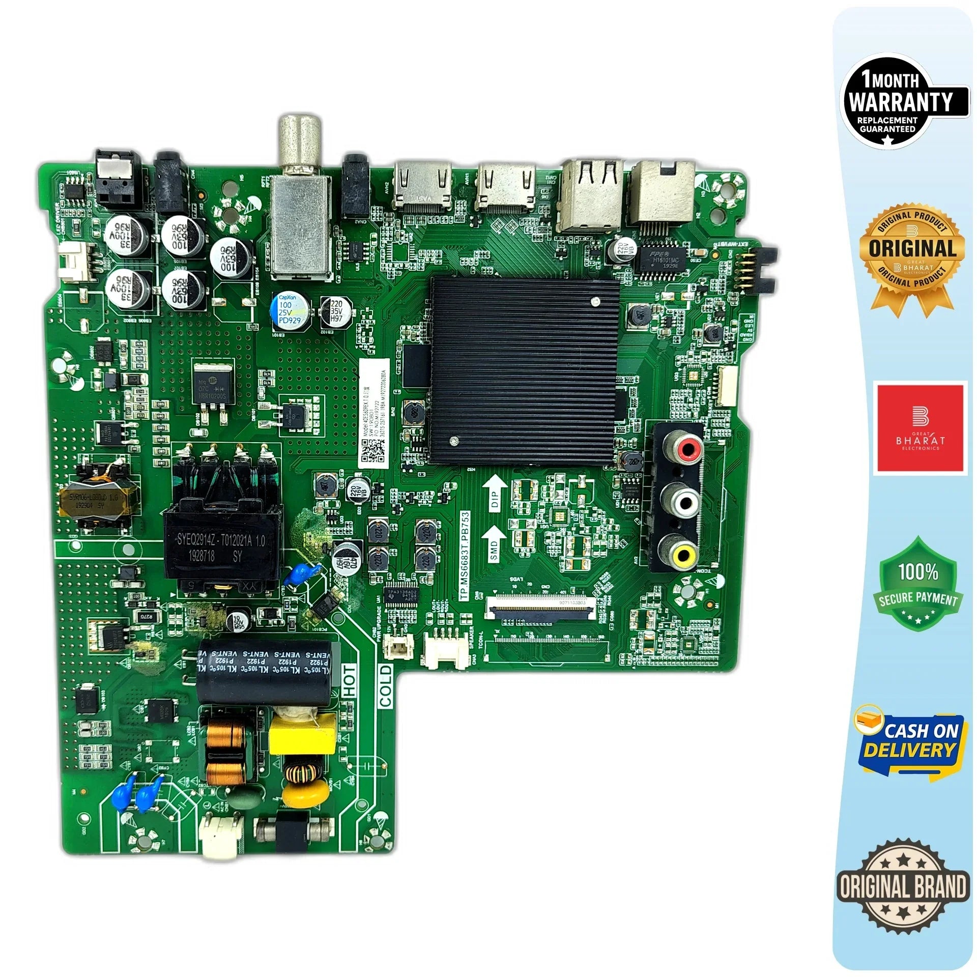 VU 40GA Motherboard – VU 40 Inch LED TV Main Board Replacement - Great Bharat Electronics