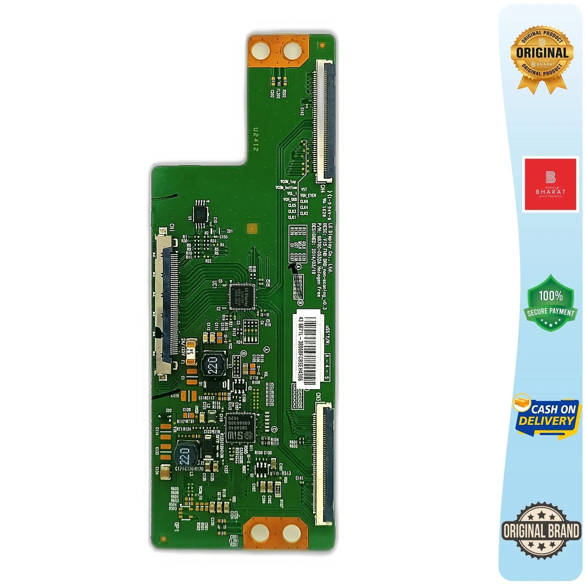 VU T43D1510 T-Con Board – VU 43 Inch LED TV Replacement Part - Great Bharat Electronics