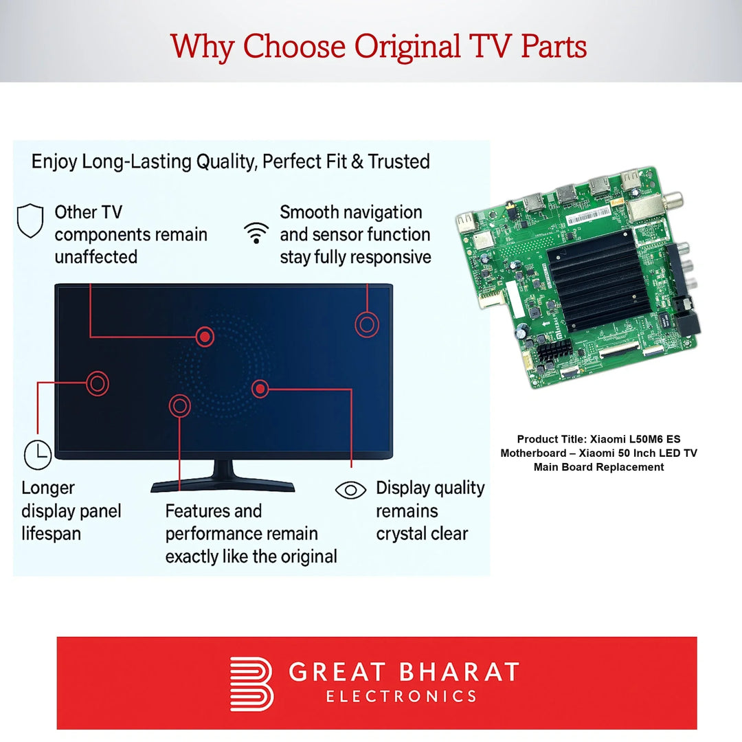 Xiaomi L50M6-ES Motherboard – Xiaomi 50 Inch LED TV Main Board Replacement - Great Bharat Electronics