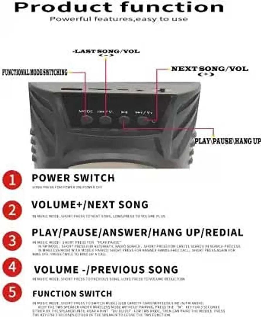 GBE Bluetooth Speaker, WS-04 Thumping Bass Multimedia Ultra BASS - Great Bharat Electronics