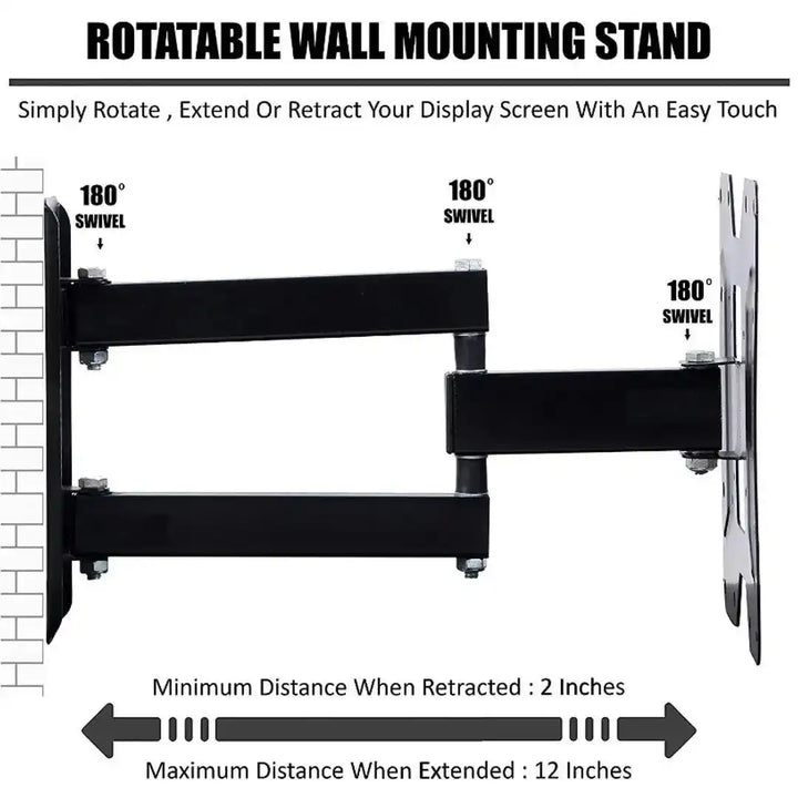 Heavy Duty LCD LED TV Wall Mount Bracket Movable, 32/40/42/43 Inch - Great Bharat Electronics